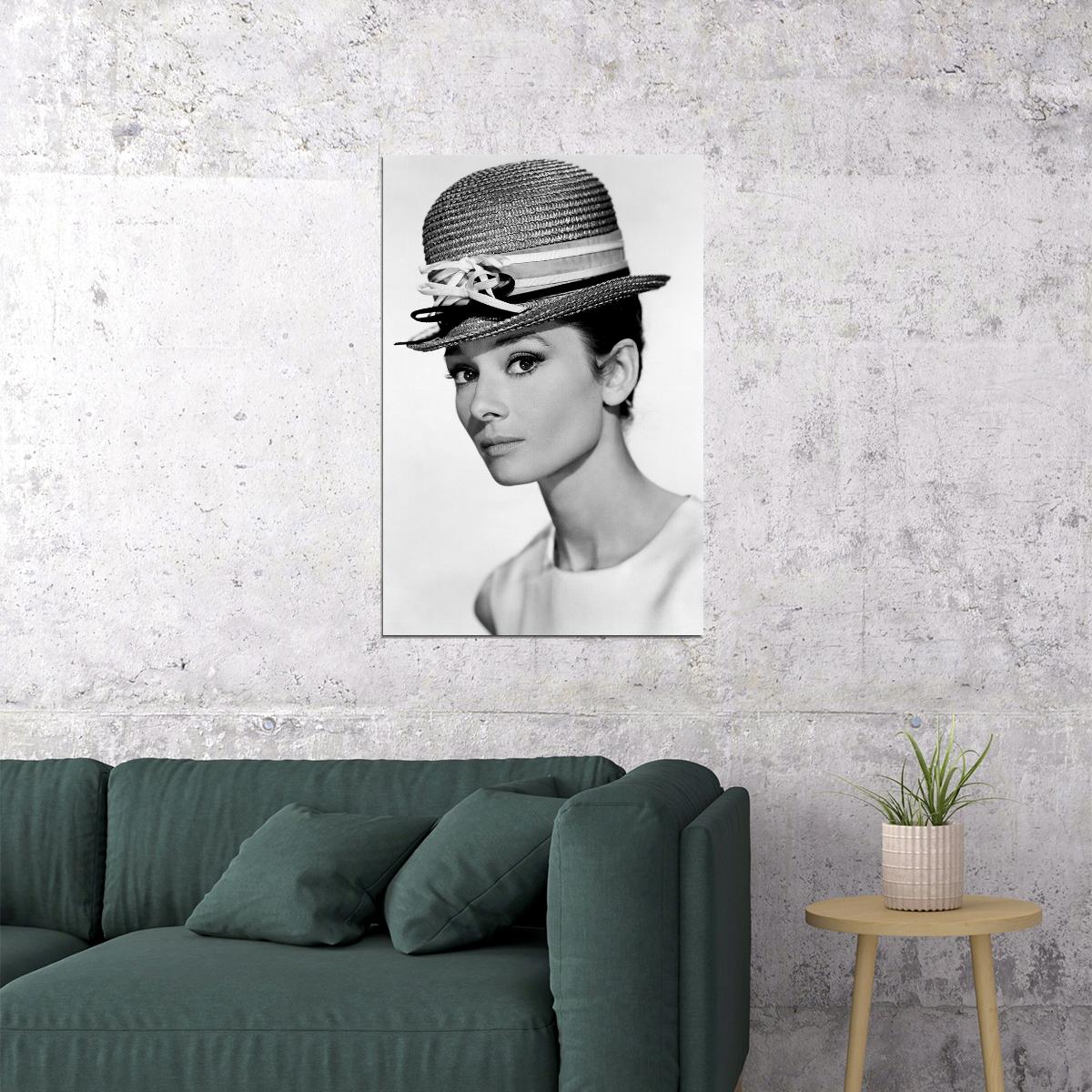 Hepburn Audrey Philanthropist Model Actor Poster Wall Art Print Home Wall Decor