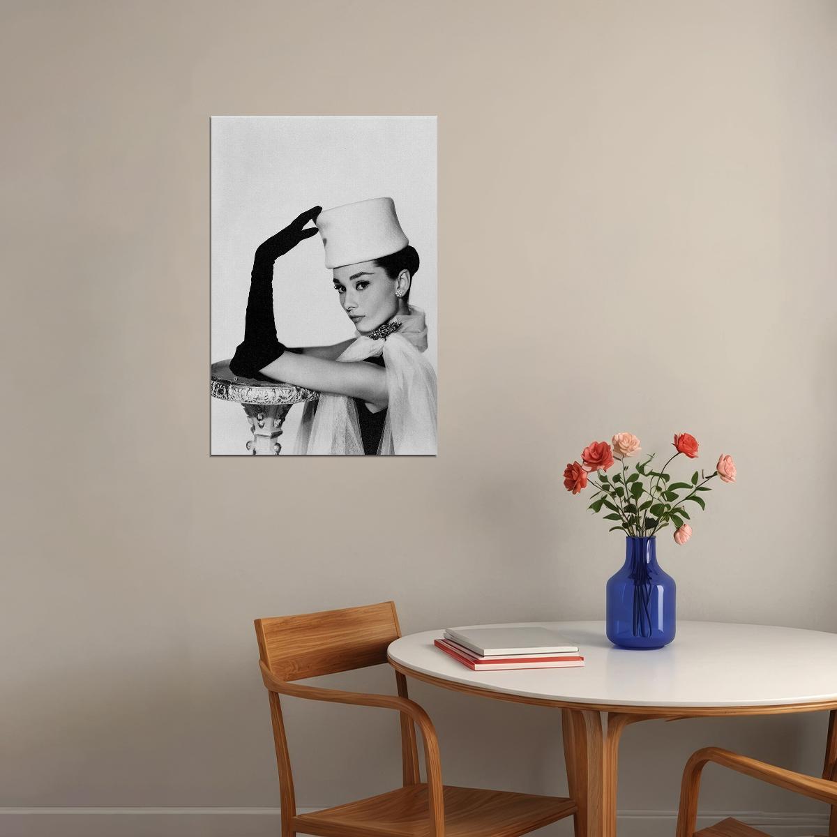 Hepburn Audrey Model Actress Fashion Poster Wall Art Print Home Wall Decor