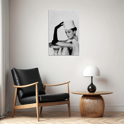 Hepburn Audrey Model Actress Fashion Poster Wall Art Print Home Wall Decor