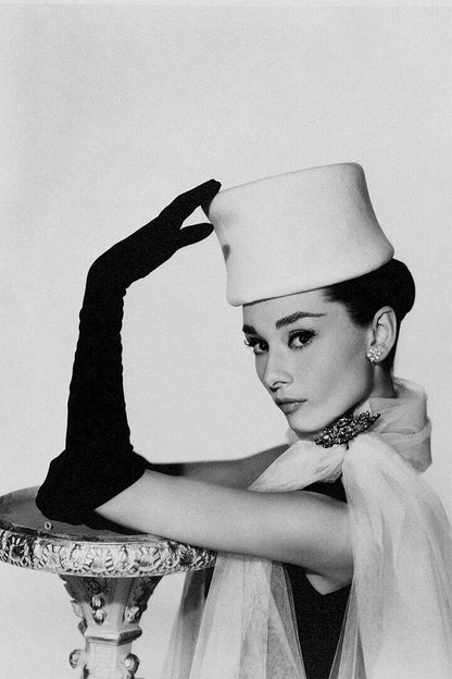 Hepburn Audrey Model Actress Fashion Poster Wall Art Print Home Wall Decor