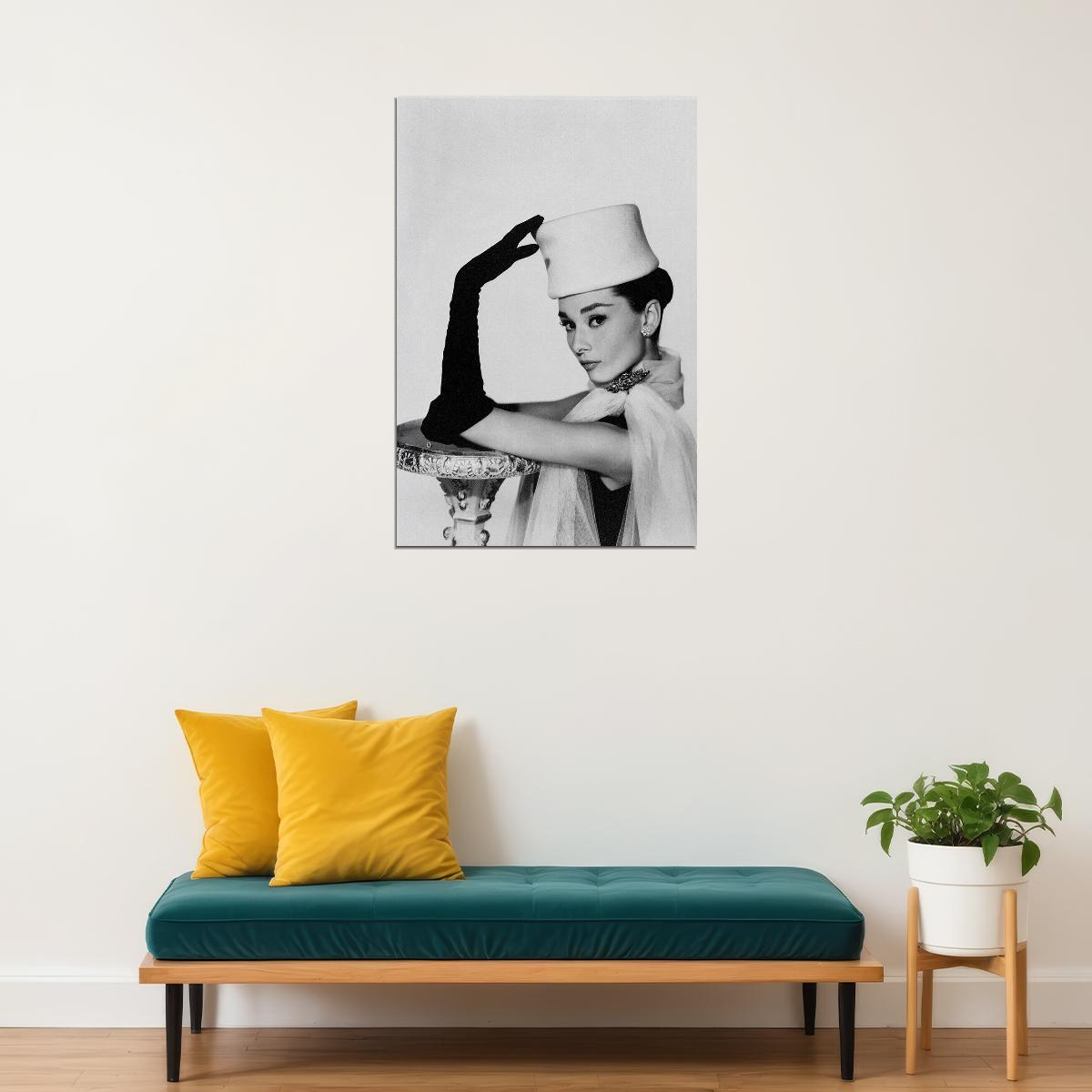 Hepburn Audrey Model Actress Fashion Poster Wall Art Print Home Wall Decor