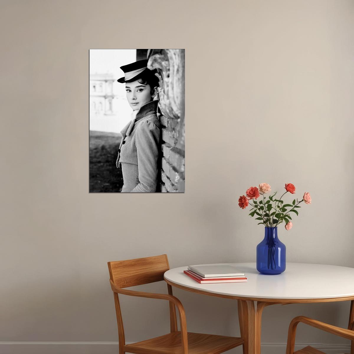 Hepburn Audrey Model Actress Fashion Poster Wall Art Print Home Wall Decor