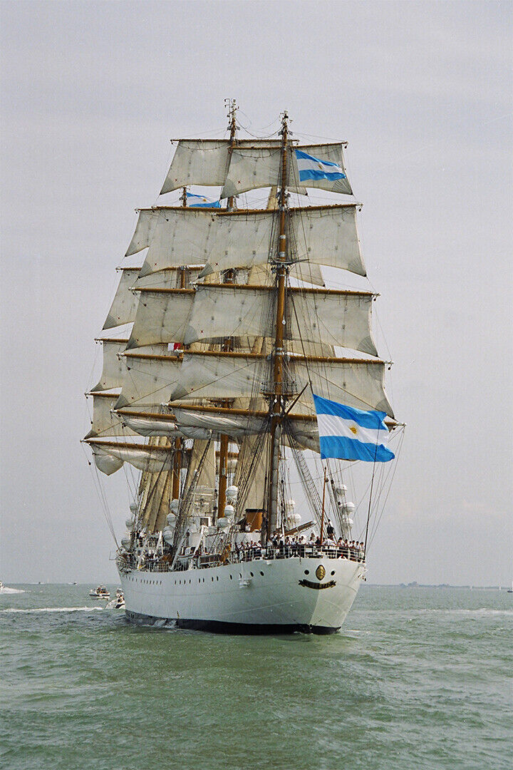 Ship With Sails Furled Watercraft Poster Wall Art Print Home Wall Decor