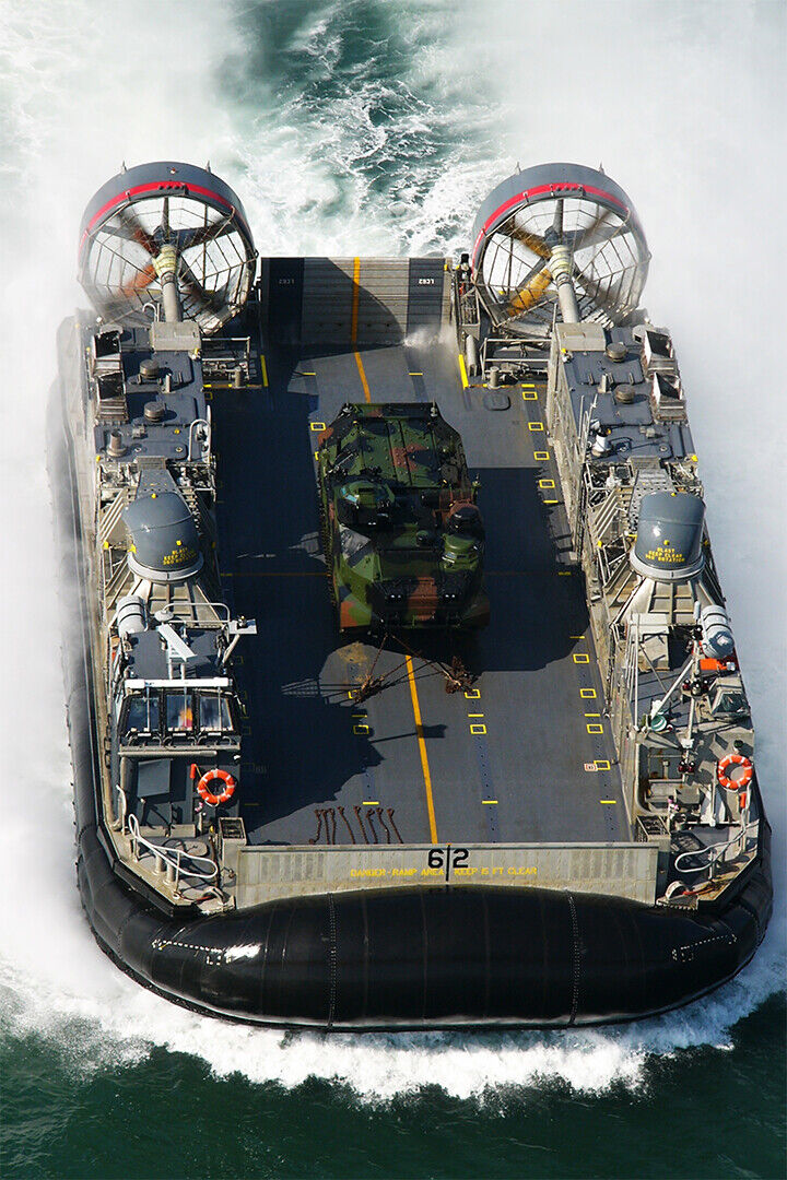 Hovercraft Driving On Water Poster Wall Art Print Home Wall Decor