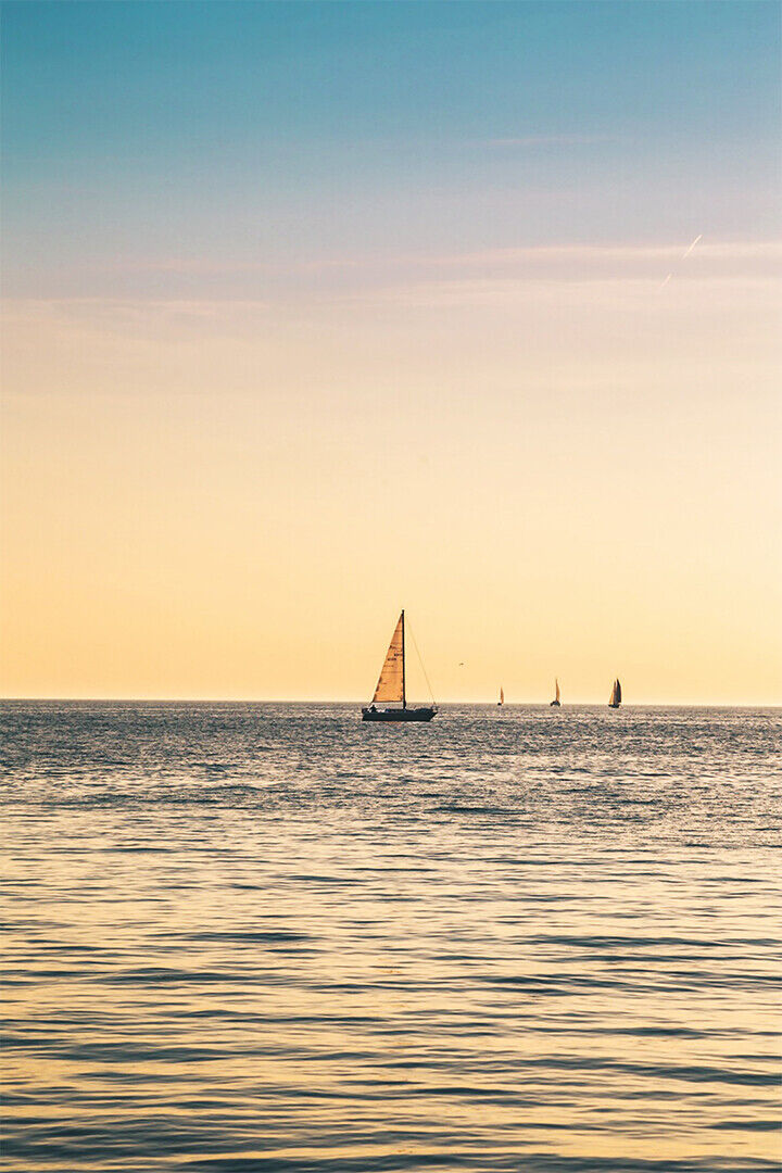 Dhows At Sunset Ladscape Nature Poster Wall Art Print Home Wall Decor