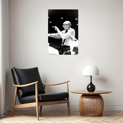Conductor Aaron Copland Pointing Music Teacher Poster Wall Art Print Home Wall Decor
