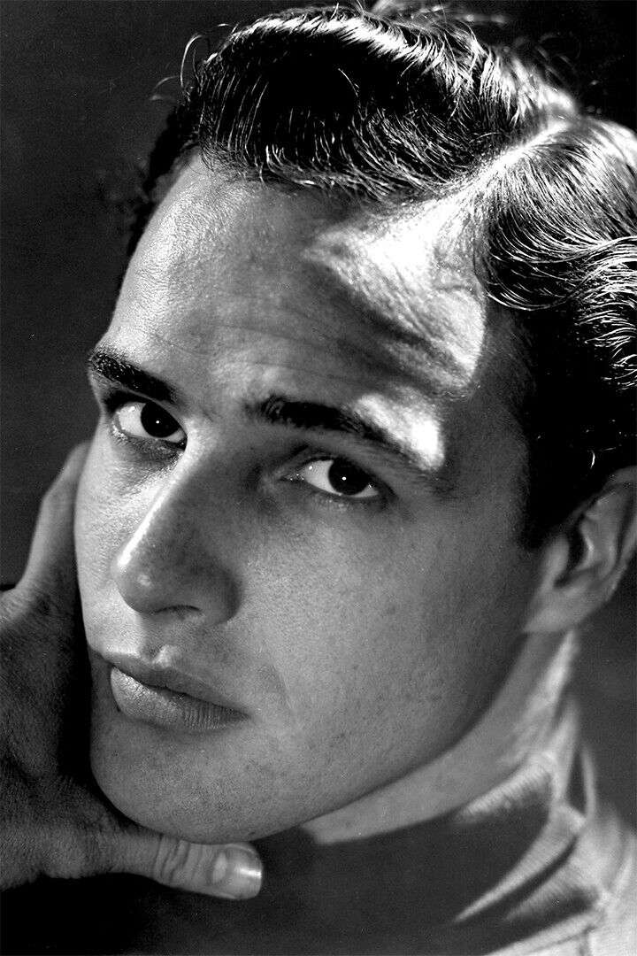 Portrait Of Marlon Brando Actress Poster Wall Art Print Home Wall Decor