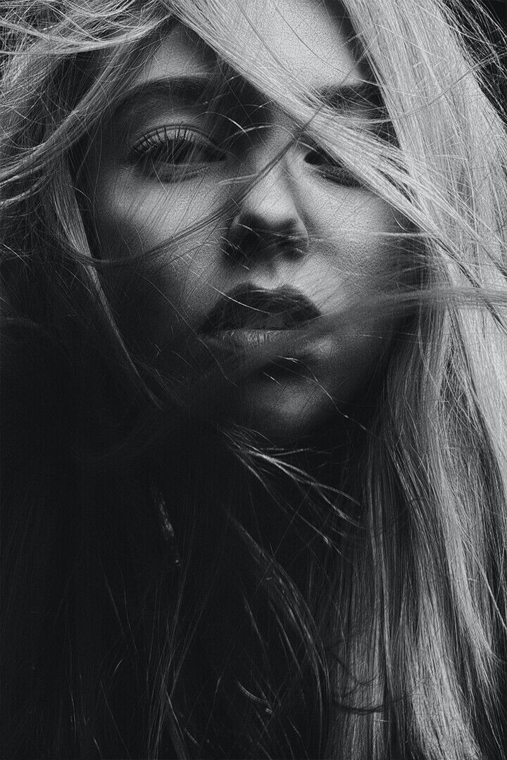 Black And White Portrait Of Woman Poster Wall Art Print Home Wall Decor