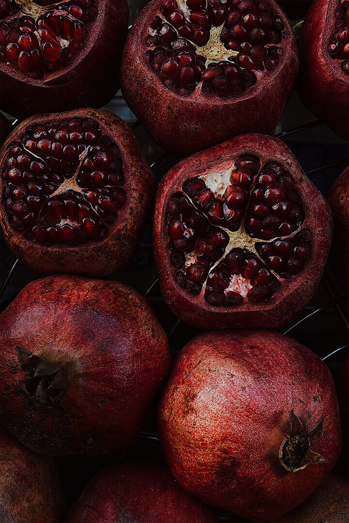 Delicious Pomegranates On Table Poster Wall Art Print Home Wall Decor