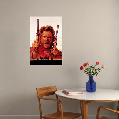 Eastwood In The Outlaw Josey Wales Movie Action Poster Wall Art Print Home Wall Decor