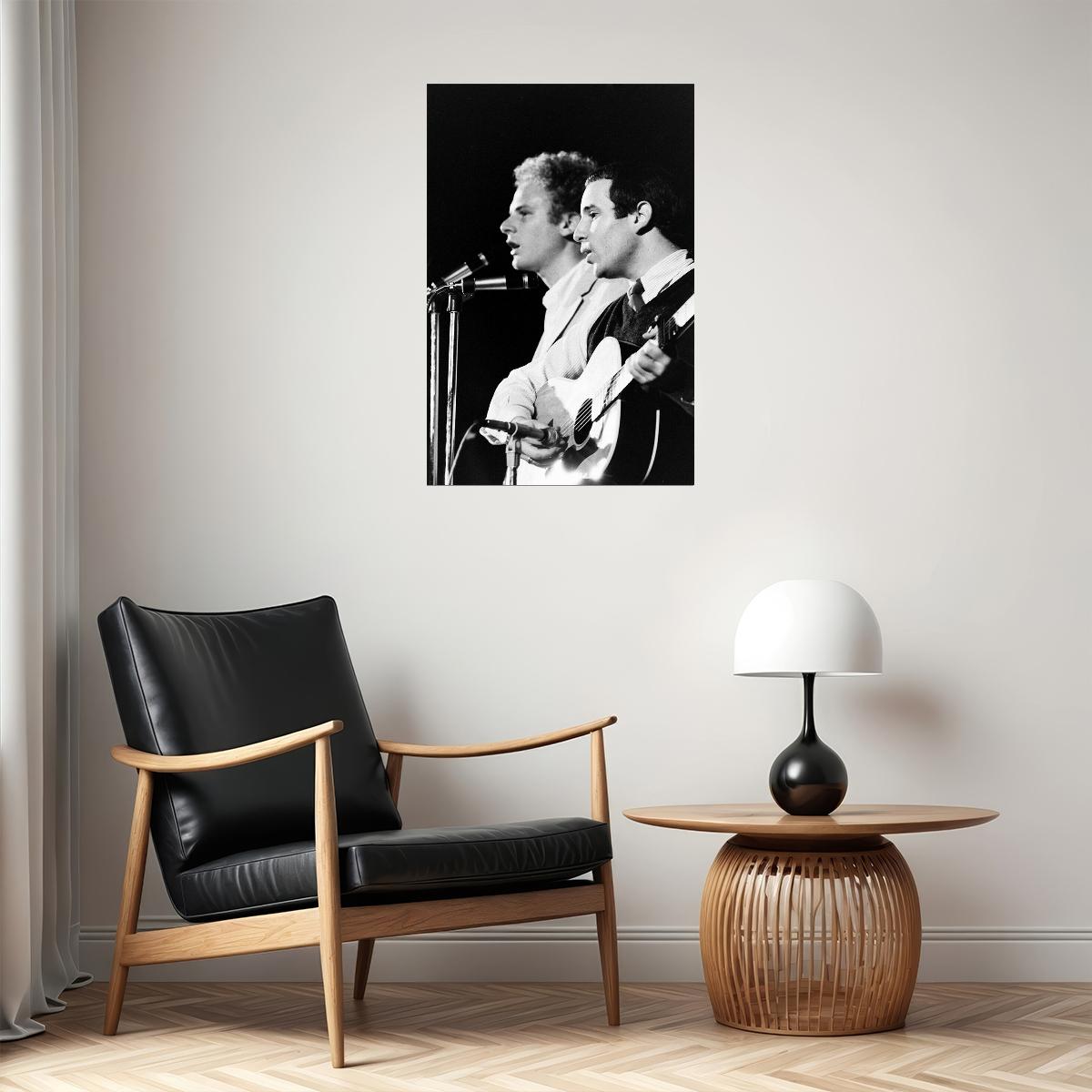 Simon And Garfunkel Holding Grammy Award Musicians Poster Wall Art Print Home Wall Decor