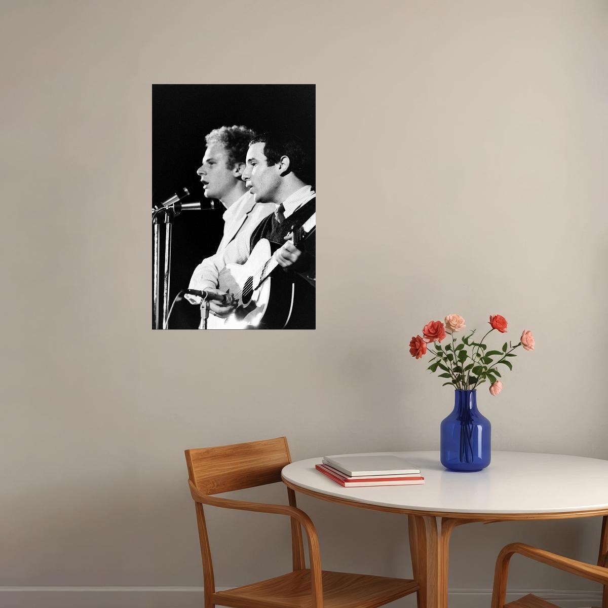 Simon And Garfunkel Holding Grammy Award Musicians Poster Wall Art Print Home Wall Decor