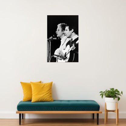 Simon And Garfunkel Holding Grammy Award Musicians Poster Wall Art Print Home Wall Decor