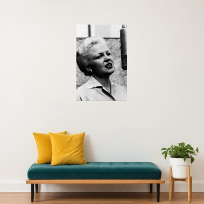 Musician Peggy Lee Songwriter And Actor Poster Wall Art Print Home Wall Decor