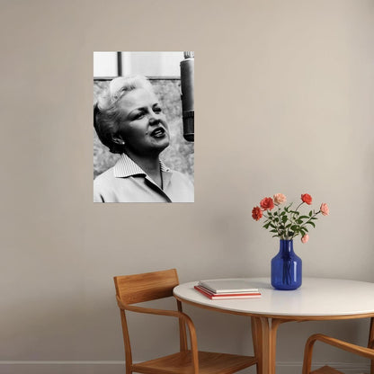 Musician Peggy Lee Songwriter And Actor Poster Wall Art Print Home Wall Decor