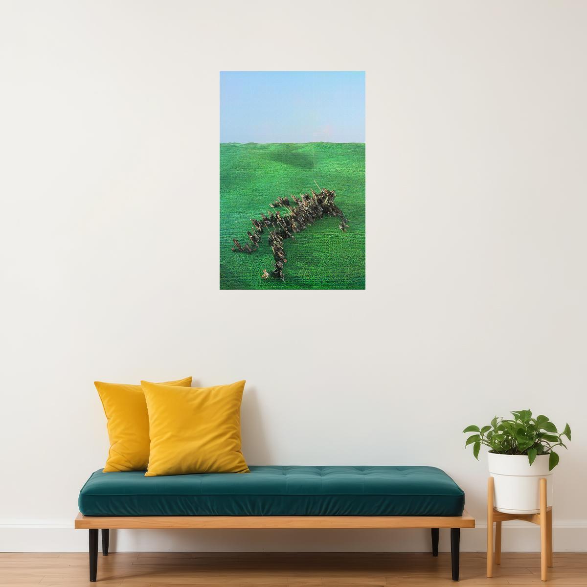 Squid Post Punk Group Bright Green Field Music Album Poster Wall Art Print Home Wall Decor
