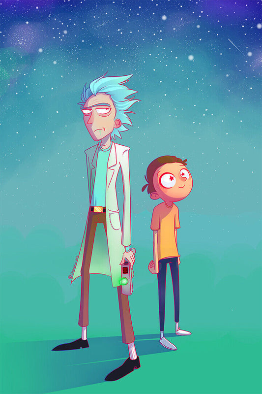 Rick And Morty Movie Animation Poster Wall Art Print Home Wall Decor