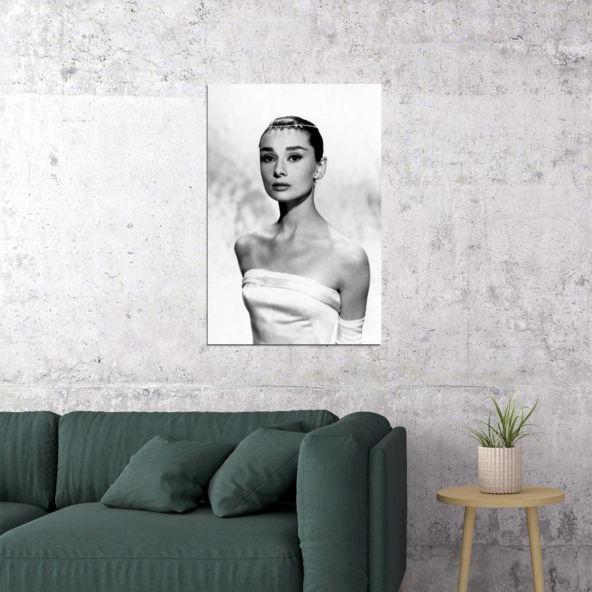 Hepburn Audrey Model Actress Poster Wall Art Print Home Wall Decor