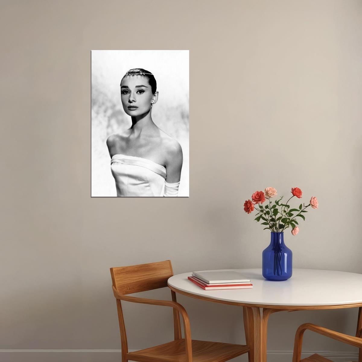 Hepburn Audrey Model Actress Poster Wall Art Print Home Wall Decor