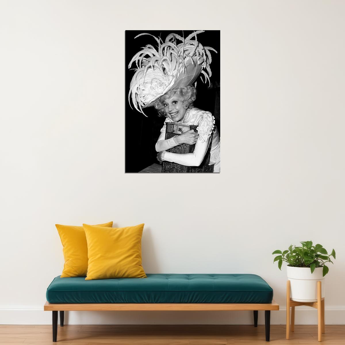 Carol Channing Modeling A Hat Poster Wall Art Print Home Wall Decor