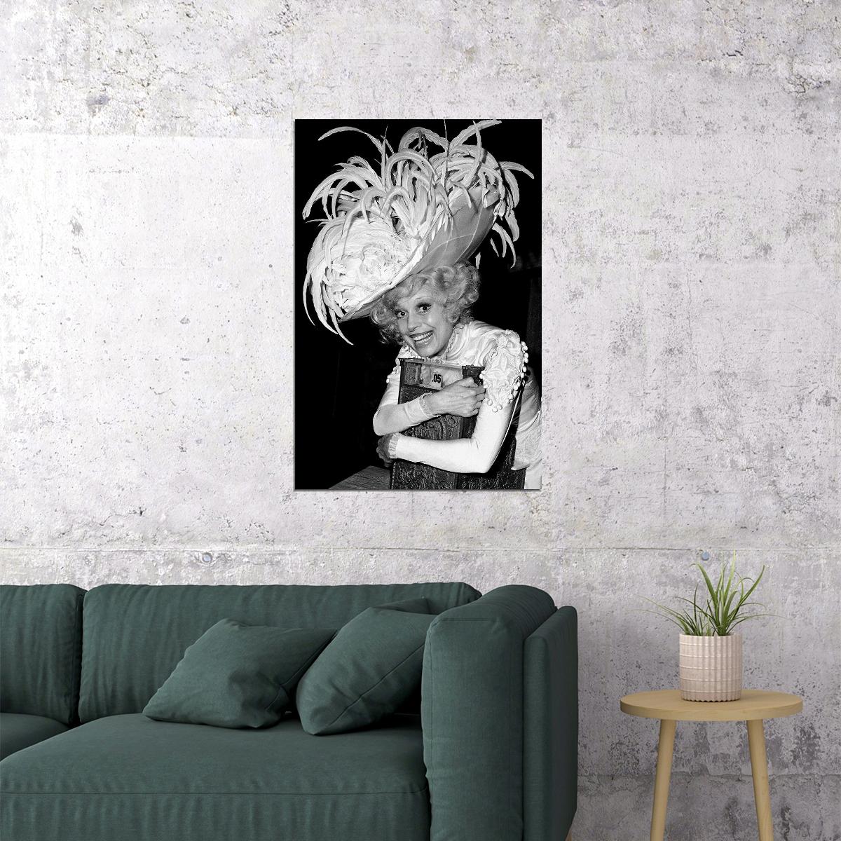 Carol Channing Modeling A Hat Poster Wall Art Print Home Wall Decor