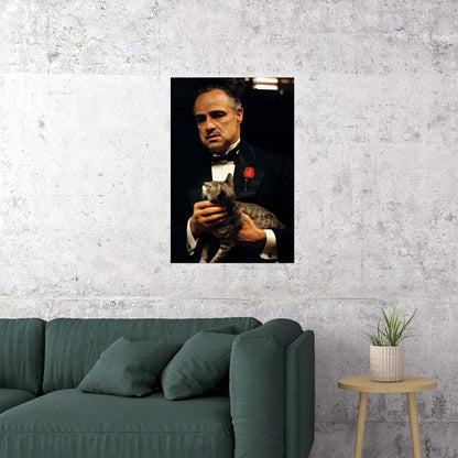 Marlon Brando In The Godfather Movie Crime Poster Wall Art Print Home Wall Decor