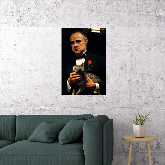 Marlon Brando In The Godfather Movie Crime Poster Wall Art Print Home Wall Decor