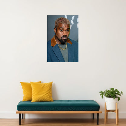 Kanye West Hip Hop Rap Music Singer Songwriter Poster Wall Art Print Home Wall Decor