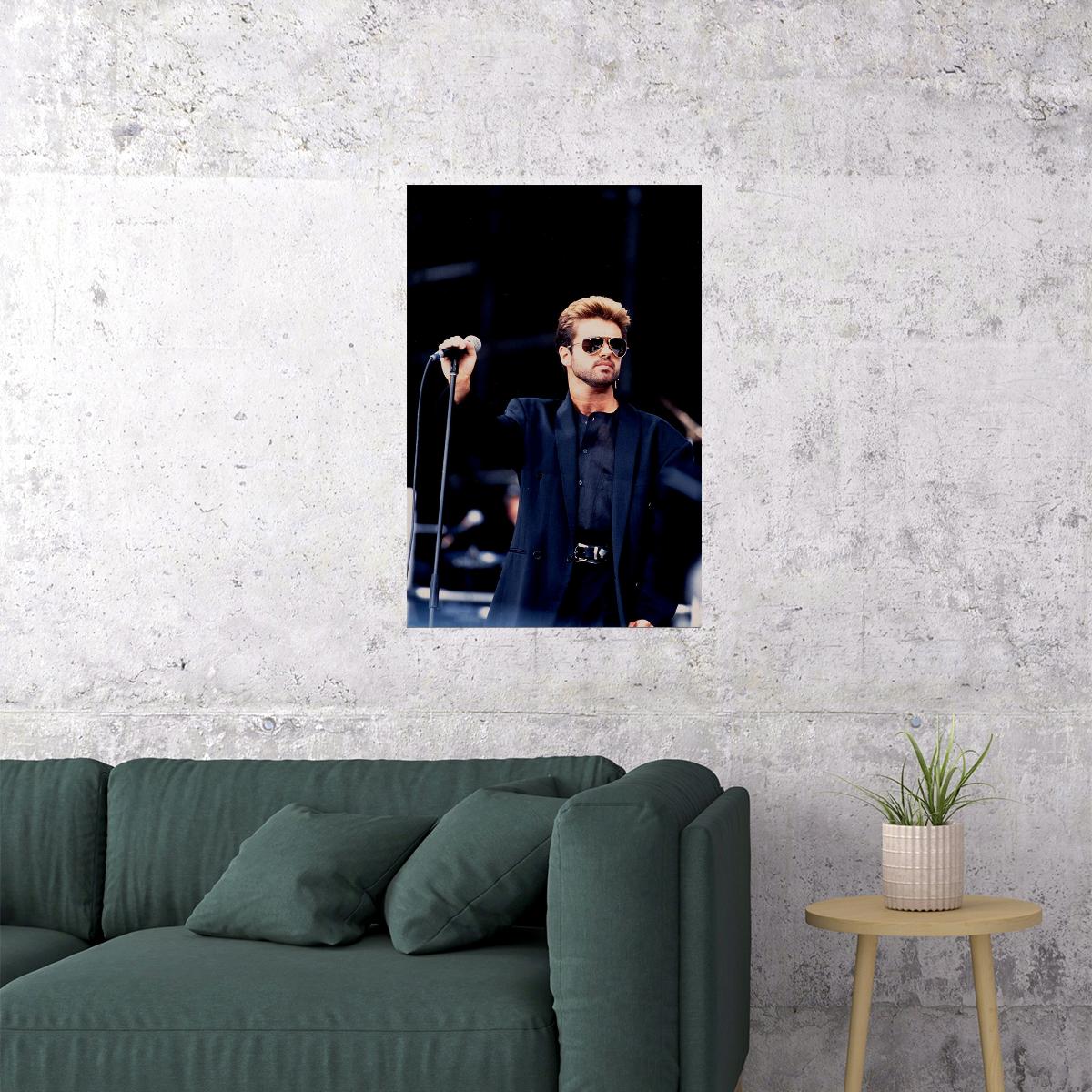 George Michael Singing Music Producer Poster Wall Art Print Home Wall Decor