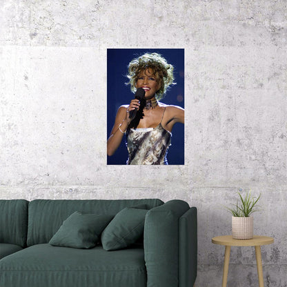 Whitney Houston Singer Musician Artist Poster Wall Art Print Home Wall Decor