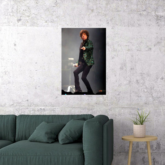Mick Jagger On Stage Musician Filmmaker Poster Wall Art Print Home Wall Decor