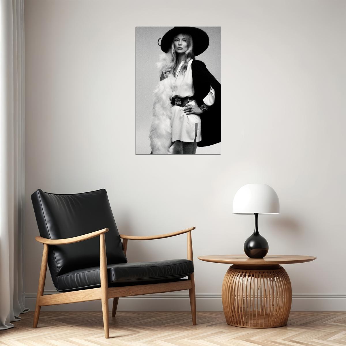 Kate Moss British Supermodel Poster Wall Art Print Home Wall Decor