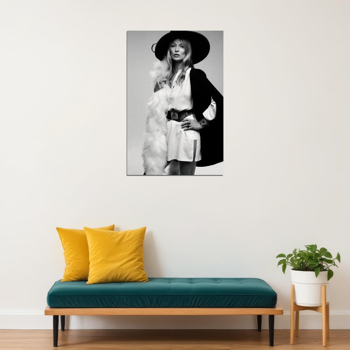 Kate Moss British Supermodel Poster Wall Art Print Home Wall Decor