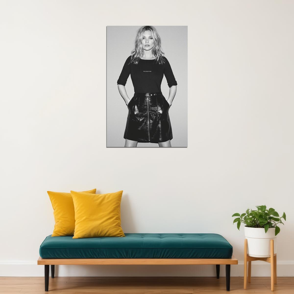 Kate Moss Model Artist Fashion Icon Poster Wall Art Print Home Wall Decor