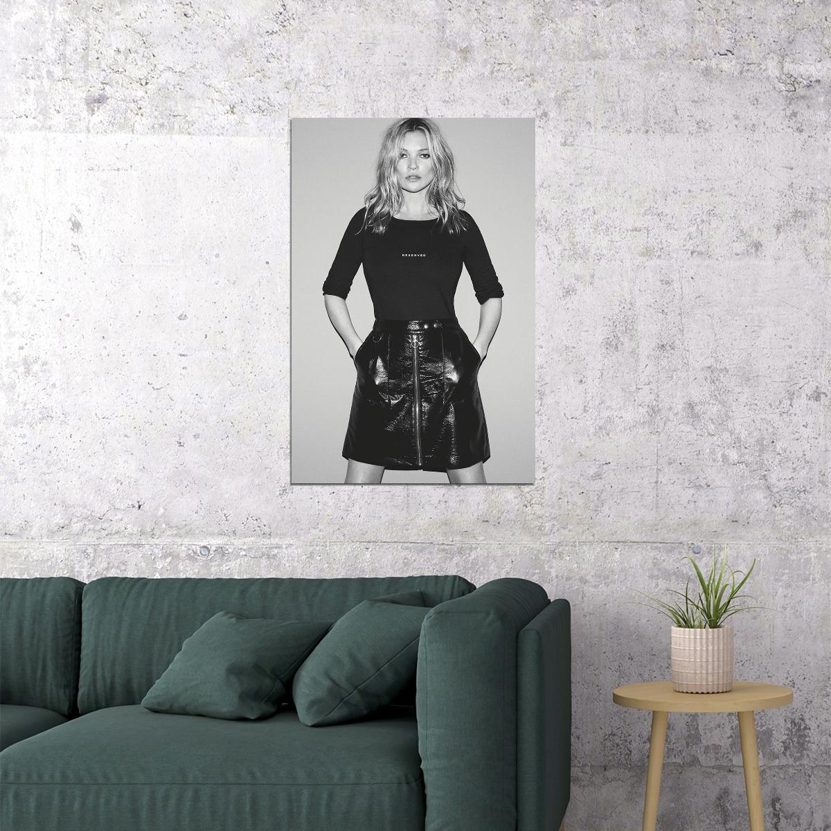 Kate Moss Model Artist Fashion Icon Poster Wall Art Print Home Wall Decor