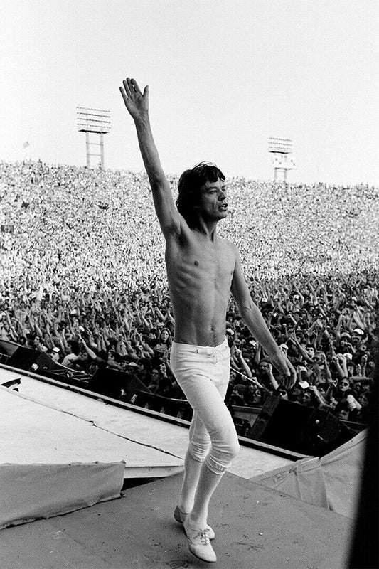 Mick Jagger On Stage Musician Actor Poster Wall Art Print Home Wall Decor