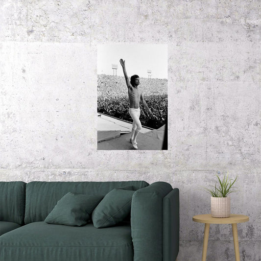 Mick Jagger On Stage Musician Actor Poster Wall Art Print Home Wall Decor