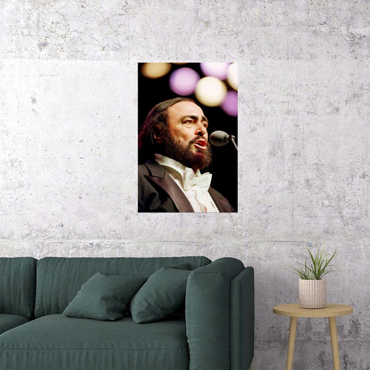 Pavarotti Warming Up Before Performance Music Poster Wall Art Print Home Wall Decor