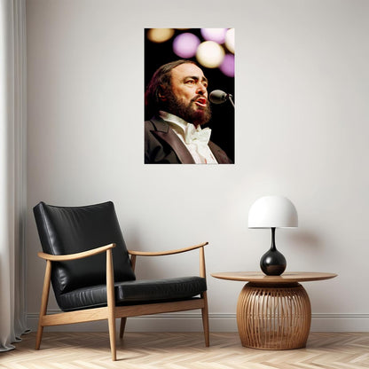 Pavarotti Warming Up Before Performance Music Poster Wall Art Print Home Wall Decor