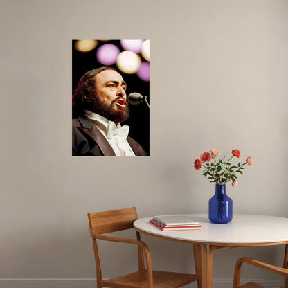 Pavarotti Warming Up Before Performance Music Poster Wall Art Print Home Wall Decor