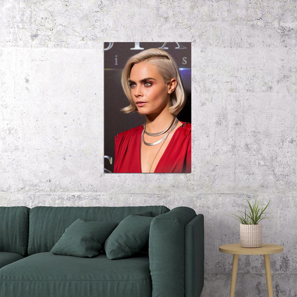 Cara Delevingne Actress Model Poster Wall Art Print Home Wall Decor