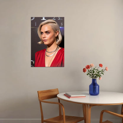 Cara Delevingne Actress Model Poster Wall Art Print Home Wall Decor