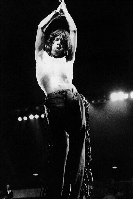 Mick Jagger On Stage Musician Actor Poster Wall Art Print Home Wall Decor