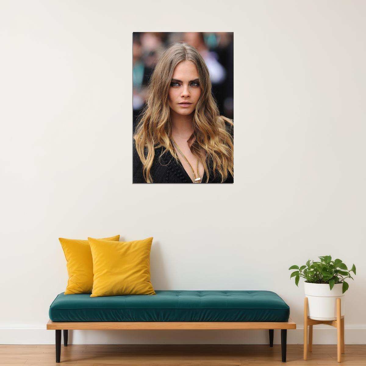 Cara Delevingne British Model Born In London Poster Wall Art Print Home Wall Decor