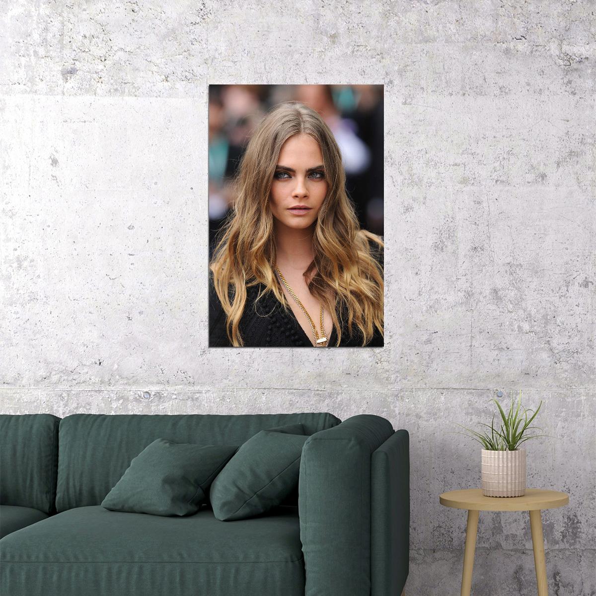 Cara Delevingne British Model Born In London Poster Wall Art Print Home Wall Decor