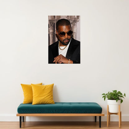 Kanye West Hip Hop Rap Music Singer Songwriter Poster Wall Art Print Home Wall Decor
