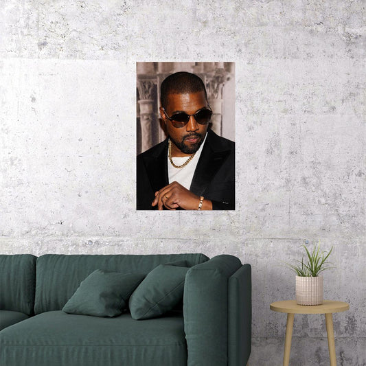 Kanye West Hip Hop Rap Music Singer Songwriter Poster Wall Art Print Home Wall Decor