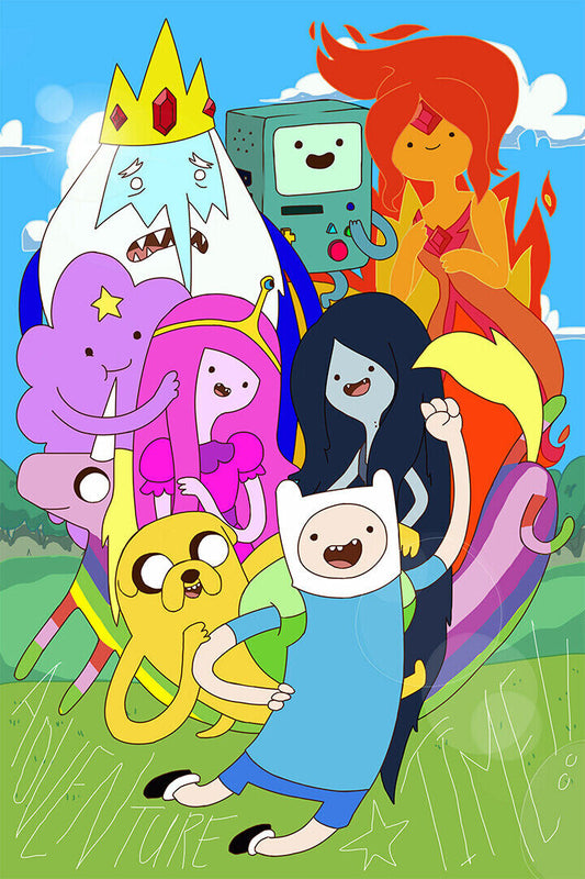 Adventure Time Movie Animation Action Poster Wall Art Print Home Wall Decor