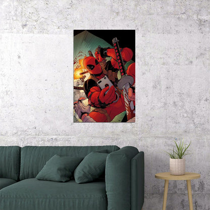 Deadpool Superheroes Comic Movie Poster Wall Art Print Home Wall Decor
