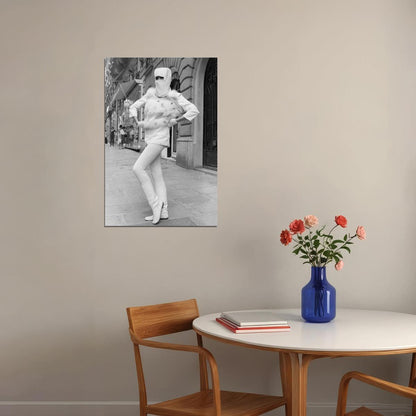 Model Wearing New 1968 Fall Fashion By Andre Courreges Poster Wall Art Print Home Wall Decor